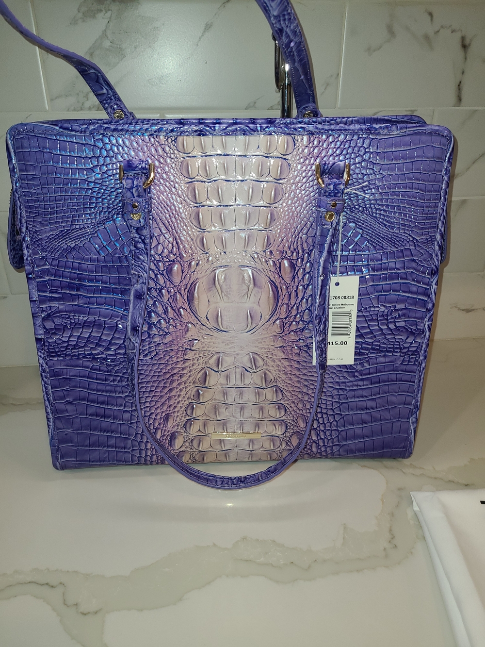NWT Brahmin Tia Very Peri Ombre Melbourne Tote - Picture 5 of 15